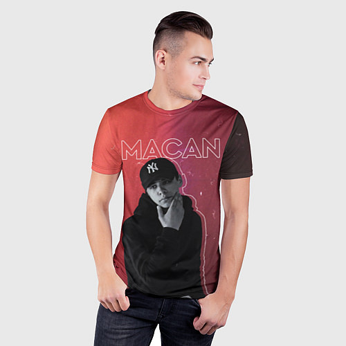 Мужская спорт-футболка Макан - певец / 3D-принт – фото 3