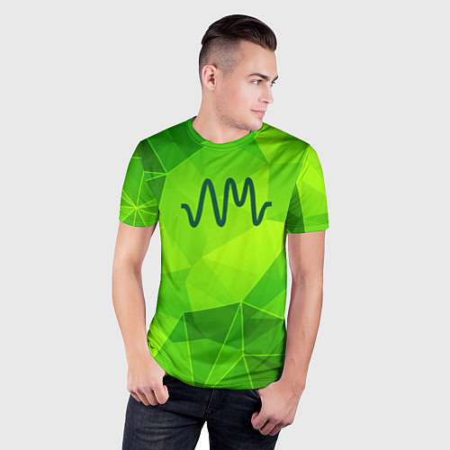 Мужская спорт-футболка Arctic Monkeys green poly / 3D-принт – фото 3