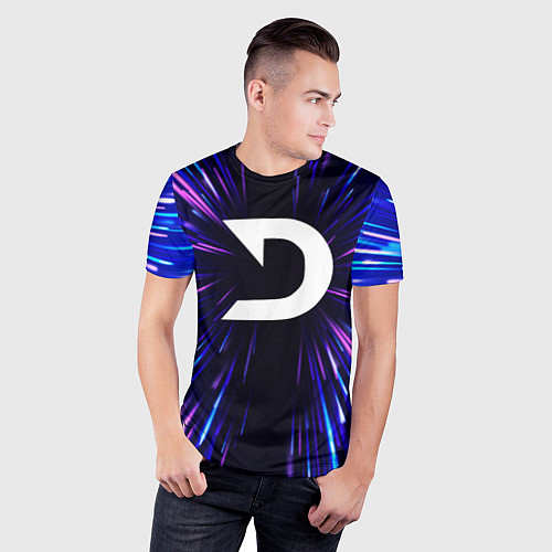 Мужская спорт-футболка Deadlock neon energy / 3D-принт – фото 3