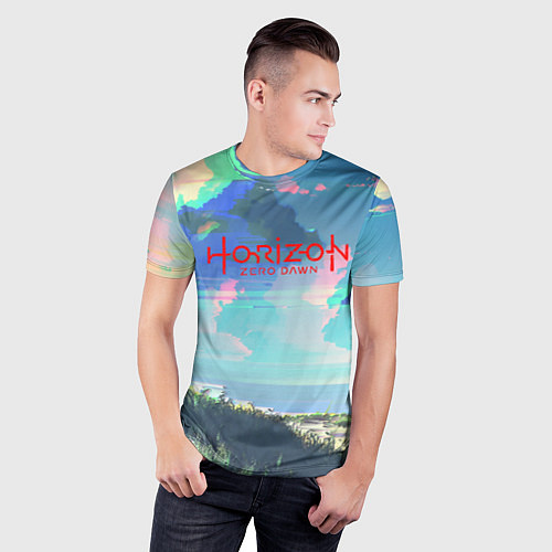 Мужская спорт-футболка Horizon: Zero Dawn game steel / 3D-принт – фото 3