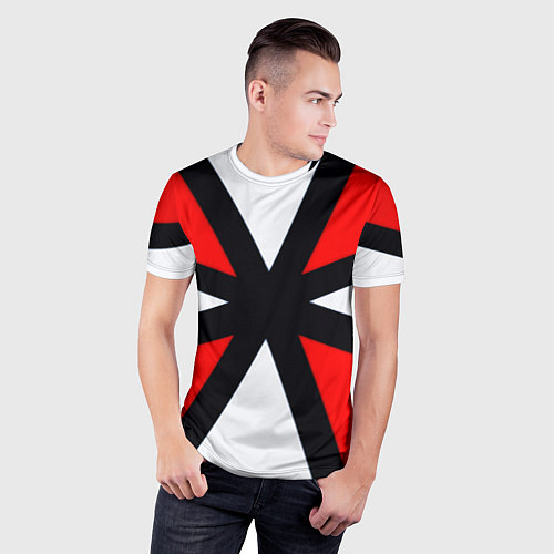 Мужская спорт-футболка Полосы амбрелла / 3D-принт – фото 3