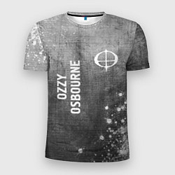 Мужская спорт-футболка Ozzy Osbourne - grey gradient вертикально