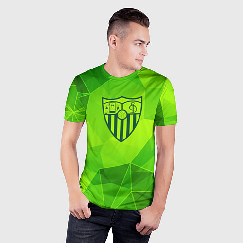 Мужская спорт-футболка Sevilla green poly / 3D-принт – фото 3