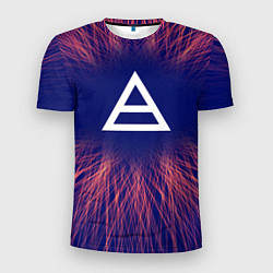 Футболка спортивная мужская Thirty Seconds to Mars red energy, цвет: 3D-принт
