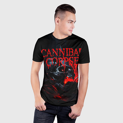 Мужская спорт-футболка Cannibal Corpse кровавый череп / 3D-принт – фото 3