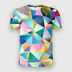 Футболка спортивная мужская Полигональная текстура, цвет: 3D-принт