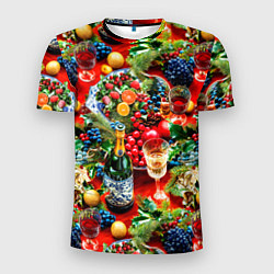 Мужская спорт-футболка Новогодние угощения