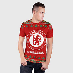 Футболка спортивная мужская Chelsea new year, цвет: 3D-принт — фото 2