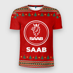 Футболка спортивная мужская Saab new year, цвет: 3D-принт