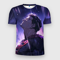 Футболка спортивная мужская Superman - Neon rain, цвет: 3D-принт