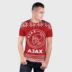 Футболка спортивная мужская Новогодний Ajax, цвет: 3D-принт — фото 2