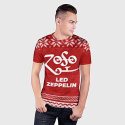 Футболка спортивная мужская Новогодний Led Zeppelin, цвет: 3D-принт — фото 2