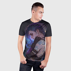 Футболка спортивная мужская Джинкс сияние, цвет: 3D-принт — фото 2