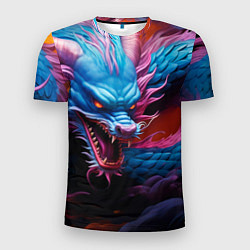 Футболка спортивная мужская Рогатый дракон, цвет: 3D-принт