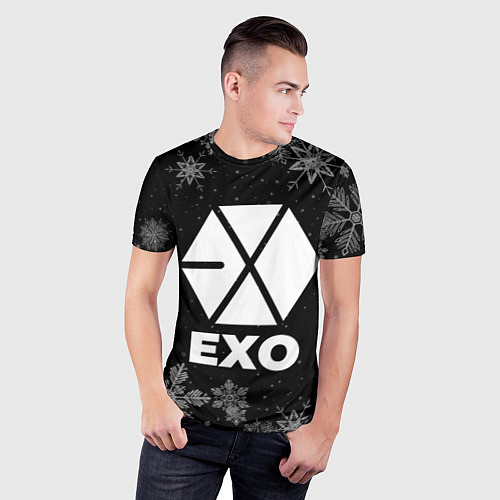Мужская спорт-футболка Снежный Exo / 3D-принт – фото 3