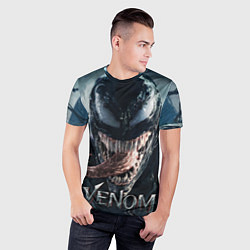 Футболка спортивная мужская Venom head with tongue, цвет: 3D-принт — фото 2
