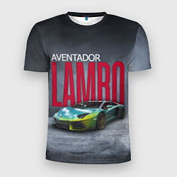 Футболка спортивная мужская Lamborghini Aventador, цвет: 3D-принт