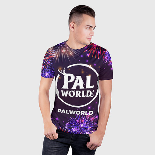 Мужская спорт-футболка Праздничный Palworld / 3D-принт – фото 3