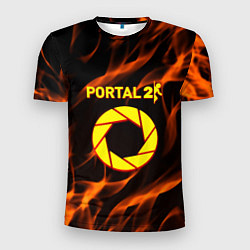 Футболка спортивная мужская Portal flame steel, цвет: 3D-принт