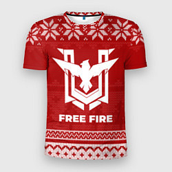 Футболка спортивная мужская Новогодний Free Fire, цвет: 3D-принт