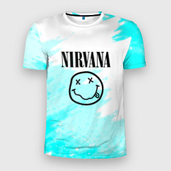 Футболка спортивная мужская Nirvana rock music color, цвет: 3D-принт