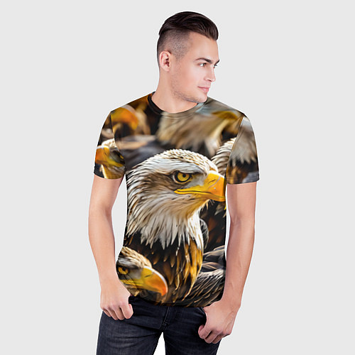 Мужская спорт-футболка Белоголовые орланы / 3D-принт – фото 3