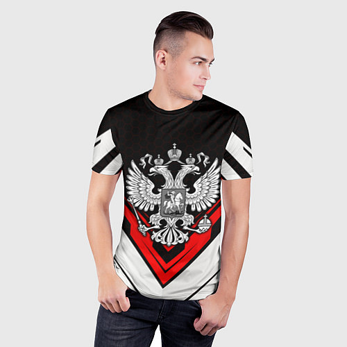 Мужская спорт-футболка Герб России - униформа / 3D-принт – фото 3
