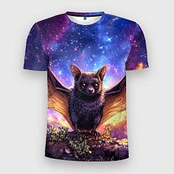 Футболка спортивная мужская Летучая мышь в космосе, цвет: 3D-принт