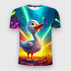 Футболка спортивная мужская Веселая уточка, цвет: 3D-принт