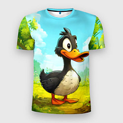 Футболка спортивная мужская Веселая уточка, цвет: 3D-принт