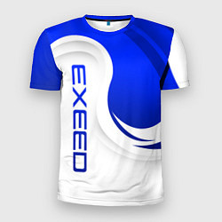 Мужская спорт-футболка Exeed - синий и белый
