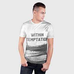 Футболка спортивная мужская Within Temptation - white gradient посередине, цвет: 3D-принт — фото 2