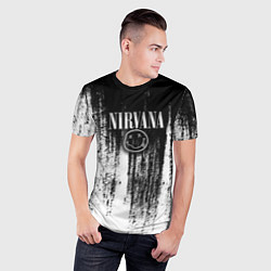 Футболка спортивная мужская Нирвана потёки грязи, цвет: 3D-принт — фото 2