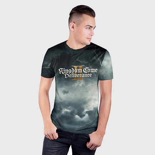 Мужская спорт-футболка Kingdom Come Deliverance 2 мрачный фон / 3D-принт – фото 3