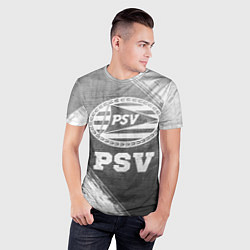 Футболка спортивная мужская PSV - grey gradient, цвет: 3D-принт — фото 2