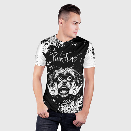 Мужская спорт-футболка Pink Floyd рок пес / 3D-принт – фото 3