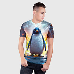 Футболка спортивная мужская Эпичный пингвин, цвет: 3D-принт — фото 2