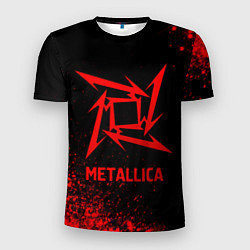 Футболка спортивная мужская Metallica - red gradient, цвет: 3D-принт