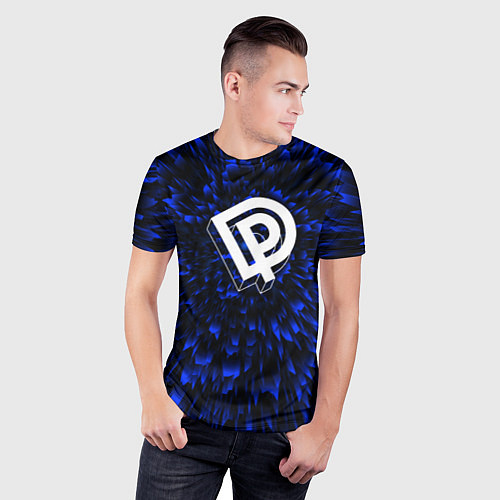 Мужская спорт-футболка Deep Purple blue energy / 3D-принт – фото 3