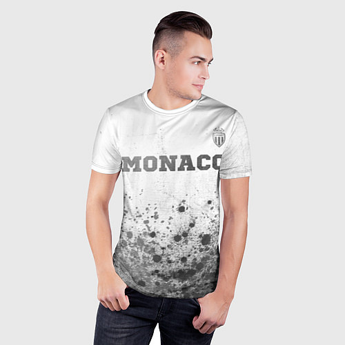 Мужская спорт-футболка Monaco - white gradient посередине / 3D-принт – фото 3