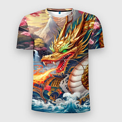 Футболка спортивная мужская Dragon tattoo - irezumi, цвет: 3D-принт