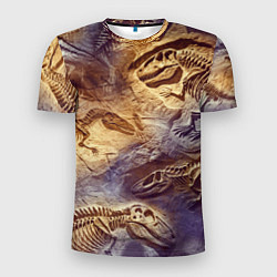 Мужская спорт-футболка Окаменелые динозавры, подарок для палеонтолога