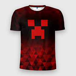 Футболка спортивная мужская Minecraft red poly, цвет: 3D-принт