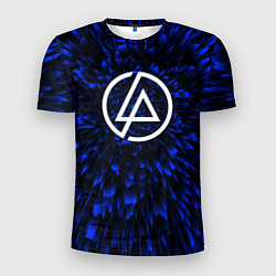 Футболка спортивная мужская Linkin Park blue energy, цвет: 3D-принт