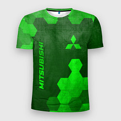 Футболка спортивная мужская Mitsubishi - green gradient вертикально, цвет: 3D-принт