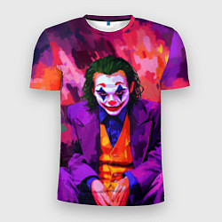 Футболка спортивная мужская Джокер рисунок красками, цвет: 3D-принт