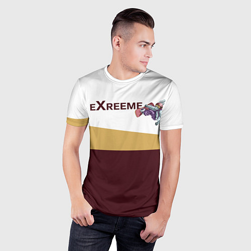 Мужская спорт-футболка Экстрим сноуборд / 3D-принт – фото 3
