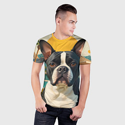 Футболка спортивная мужская Бульдог и лето, цвет: 3D-принт — фото 2