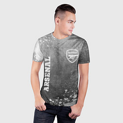 Футболка спортивная мужская Arsenal - grey gradient вертикально, цвет: 3D-принт — фото 2