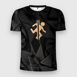 Футболка спортивная мужская Portal golden poly, цвет: 3D-принт